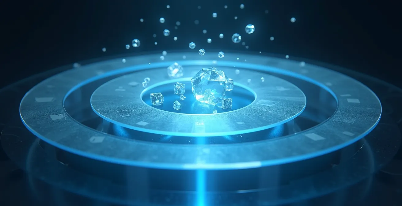 Technical visualization of cloud configuration security measures showing data boundary enforcement