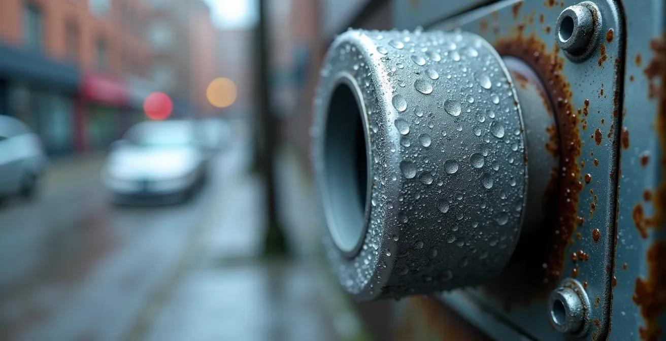 Weatherproofed IoT sensor enduring harsh urban environmental conditions