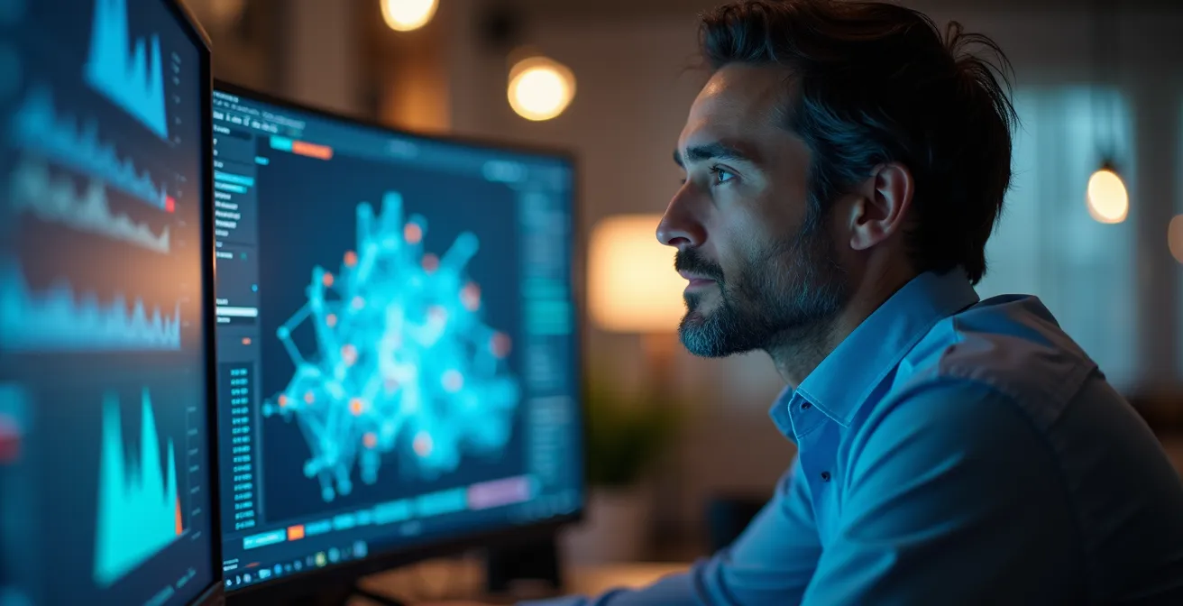 Human and AI system working together with visual trust indicators