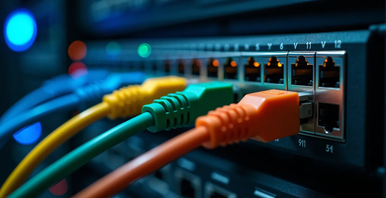 Network monitoring setup showing IoT device traffic patterns