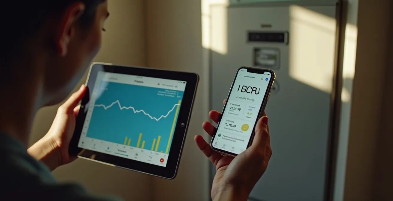 Comparison visualization of smart meter readings versus independent energy monitoring